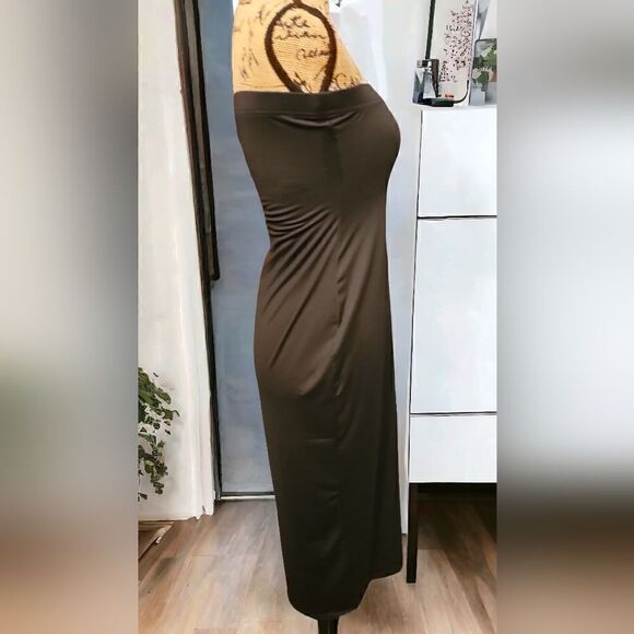 Women's Sleeveless Tube Top Sexy Strapless Bodycon Maxi Club Dress Size M NWOT - Picture 4 of 6